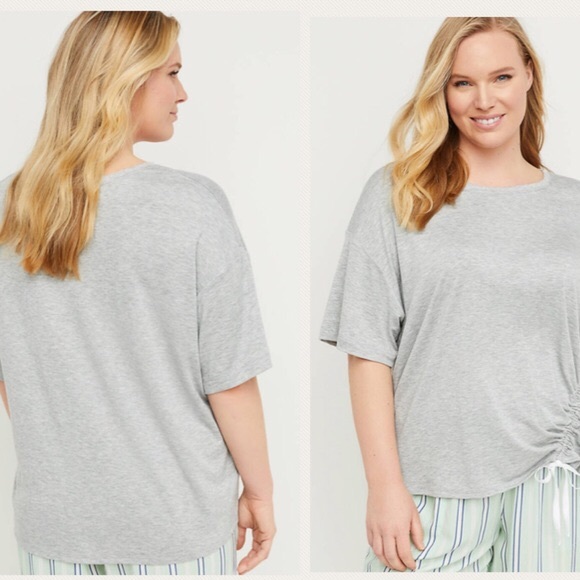 Lane Bryant ruched drawstring sleep top NWT - Picture 3 of 4